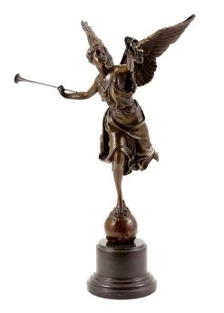 Bronze Statue - La Renomee - Louis-Ernest Barrias - Signed