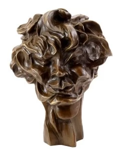 Cubistic Bronze Head - Viki (1912/13) - Sign. Otto Gutfreund