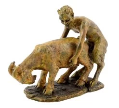 Faun With Goat - Vienna Bronze - Bergmann Stamp, 2-piece -Salvador Dali Shop 632 359300b99771f1