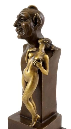 Devil Bust With Virgin - Vienna Bronze - Bergmann Stamp 13 Devil Bust With Virgin - Vienna Bronze - Bergmann Stamp -Salvador Dali Shop 633 759300b9ab39fb