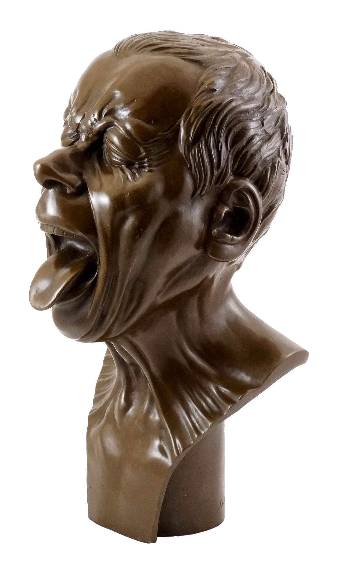 Bronze Head With A Stretched Out Tongue - F. X. Messerschmidt 1 Bronze Head With A Stretched Out Tongue - F. X. Messerschmidt