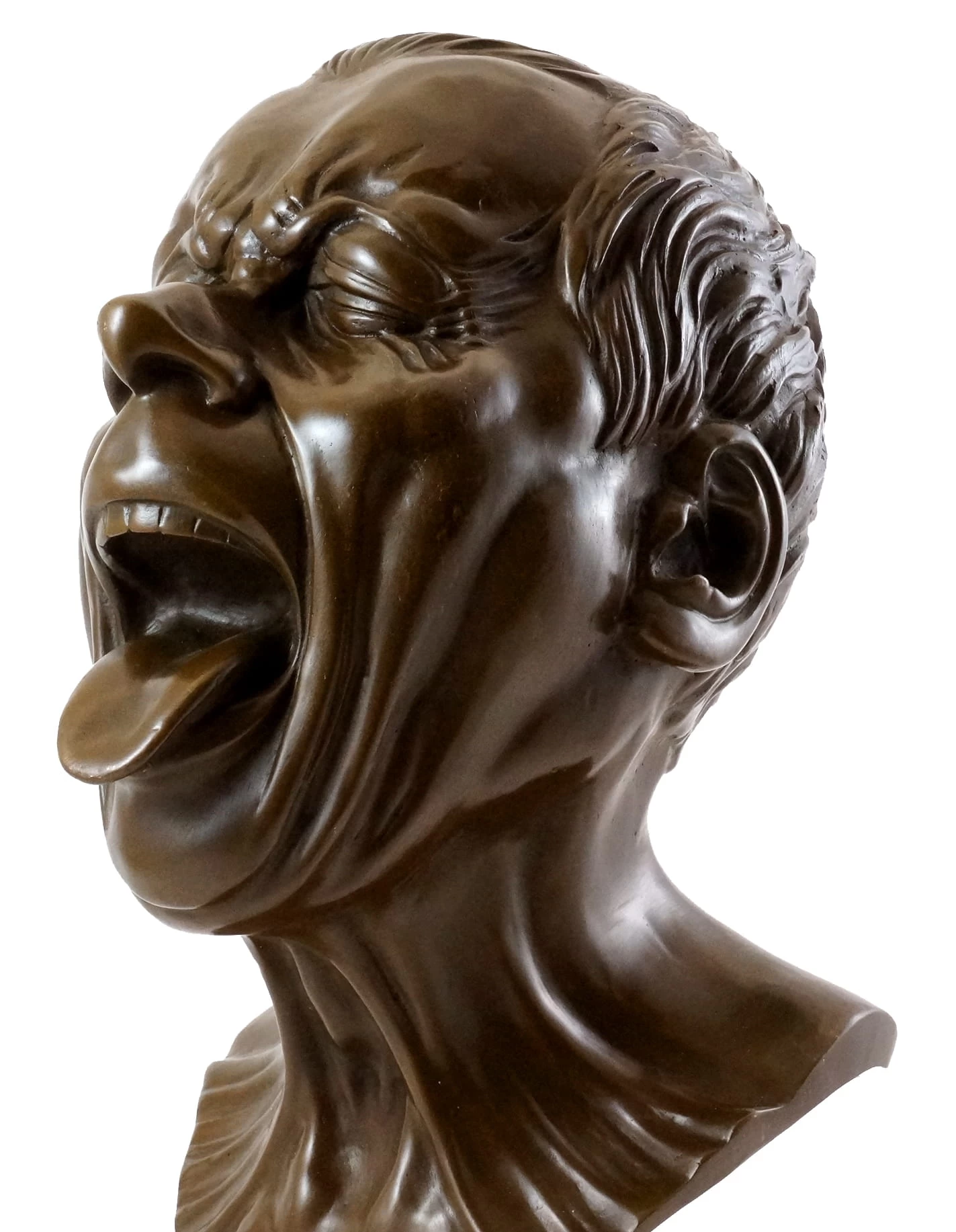 Bronze Head With A Stretched Out Tongue - F. X. Messerschmidt 2 Bronze Head With A Stretched Out Tongue - F. X. Messerschmidt - Image 2
