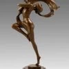 Beautiful Art Nouveau Nude Bronze Dancer From F. Pompon