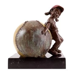 Bronze Figure - Girl With Baseball - Sign. Martin Klein 11 Bronze Figure - Girl With Baseball - Sign. Martin Klein -Salvador Dali Shop 637 659300b9d46955