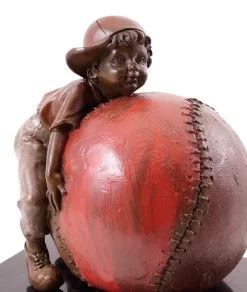 Bronze Statuette - Boy With Baseball - Sign. M. Klein -Salvador Dali Shop 638 659300ba261bdf