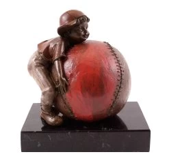 Bronze Statuette - Boy With Baseball - Sign. M. Klein -Salvador Dali Shop 638 759300ba2995a6