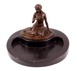 Female Nude On A Marble Ashtray - Sign. Duprè