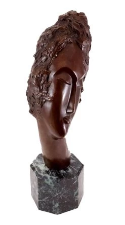 Bronze Sculpture - Woman's Head - Sign. Amedeo Modigliani -Salvador Dali Shop 645 8