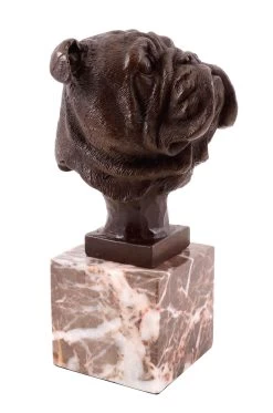 Head Of A French Bulldog - Animal Sculpture - Real Bronze -Salvador Dali Shop 648 459300ba8ebd19
