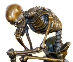 Modern Art Bronze On Marble -Skeleton (The Thinker) After Rodin -Salvador Dali Shop 65 459300a2bd0f09