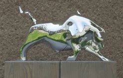 Chrome Bull - Sculpture - Bull Fight - By Martin Klein -Salvador Dali Shop 667 3