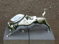 Chrome Bull - Sculpture - Bull Fight - By Martin Klein -Salvador Dali Shop 667 4
