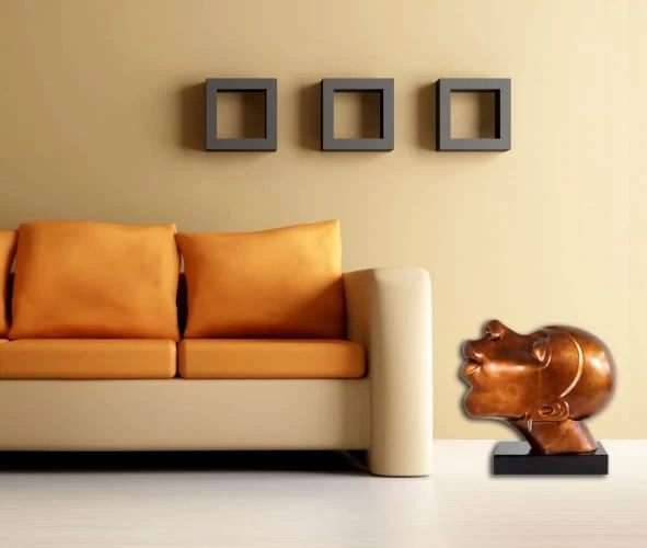 African Head Of Fiberglass - Congo Man - Martin Klein 1 African Head Of Fiberglass - Congo Man - Martin Klein