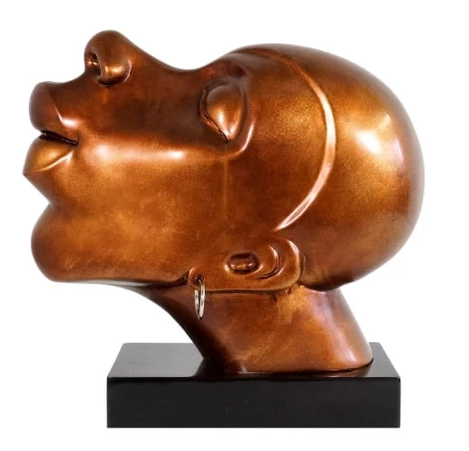 African Head Of Fiberglass - Congo Man - Martin Klein 2 African Head Of Fiberglass - Congo Man - Martin Klein - Image 2