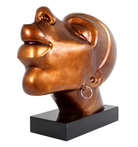 African Head Of Fiberglass - Congo Man - Martin Klein 3 African Head Of Fiberglass - Congo Man - Martin Klein - Image 3