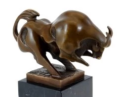 Cubist Bull In Miniature Format - Real Bronze - Milo -Salvador Dali Shop 694 5