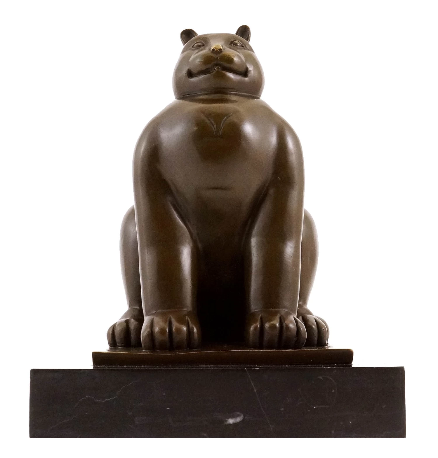 Fernando Botero - Fat Cat - Bronze Sculpture - Signed 1 Fernando Botero - Fat Cat - Bronze Sculpture - Signed