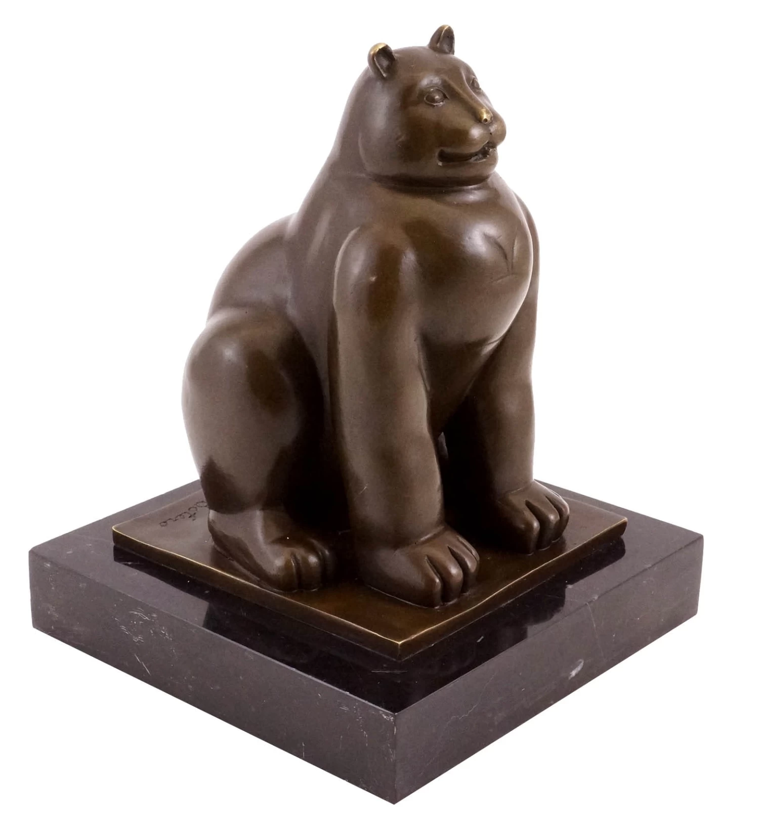 Fernando Botero - Fat Cat - Bronze Sculpture - Signed 2 Fernando Botero - Fat Cat - Bronze Sculpture - Signed - Image 2