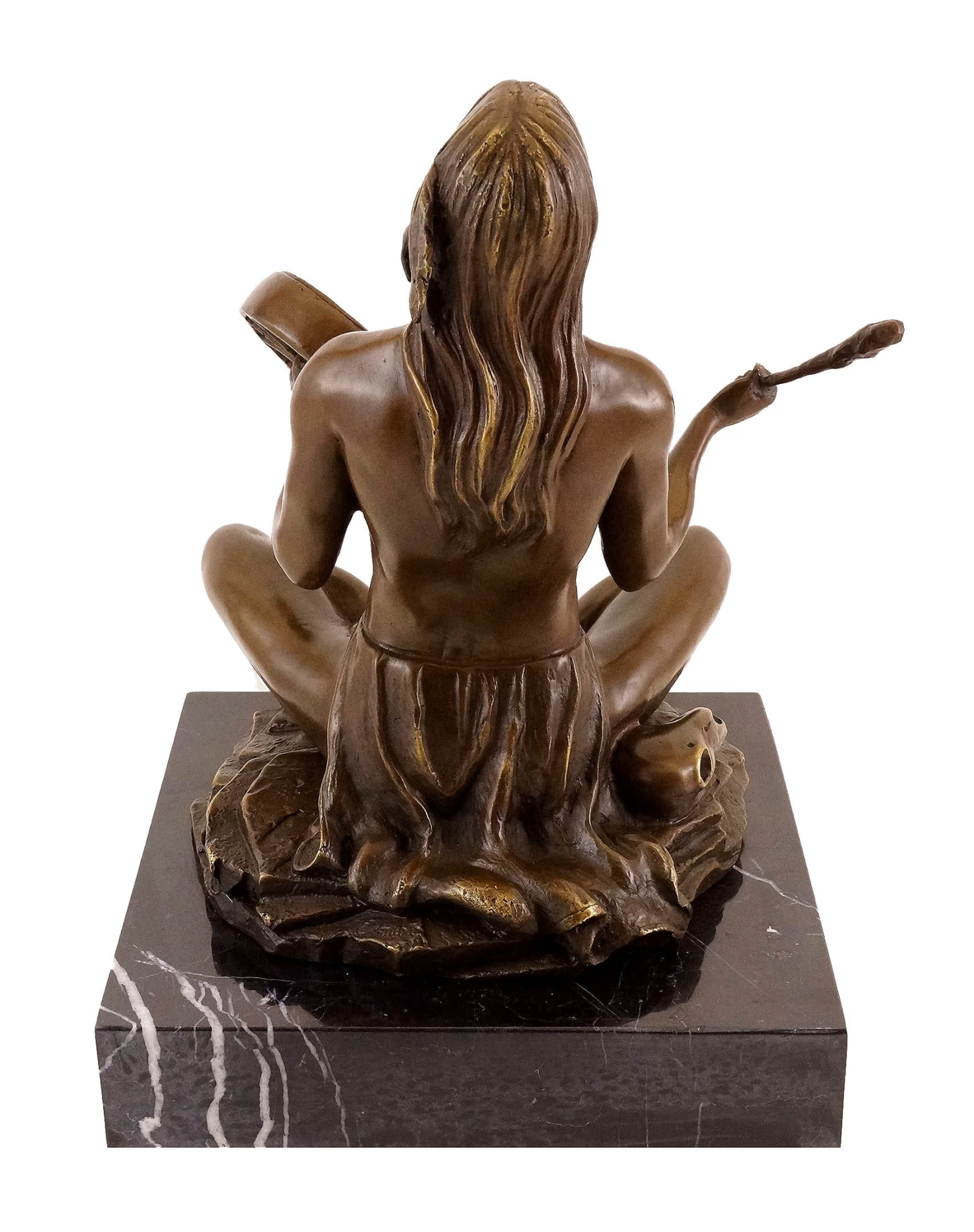 Carl Kauba - Indian With Drum - Bronze Figure - Signed 6 Carl Kauba - Indian With Drum - Bronze Figure - Signed - Image 6