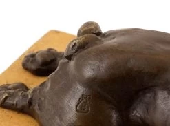 British Bulldog On A Yellow Natural Stone Base - Bronze Figure -Salvador Dali Shop 707 559300bd102771