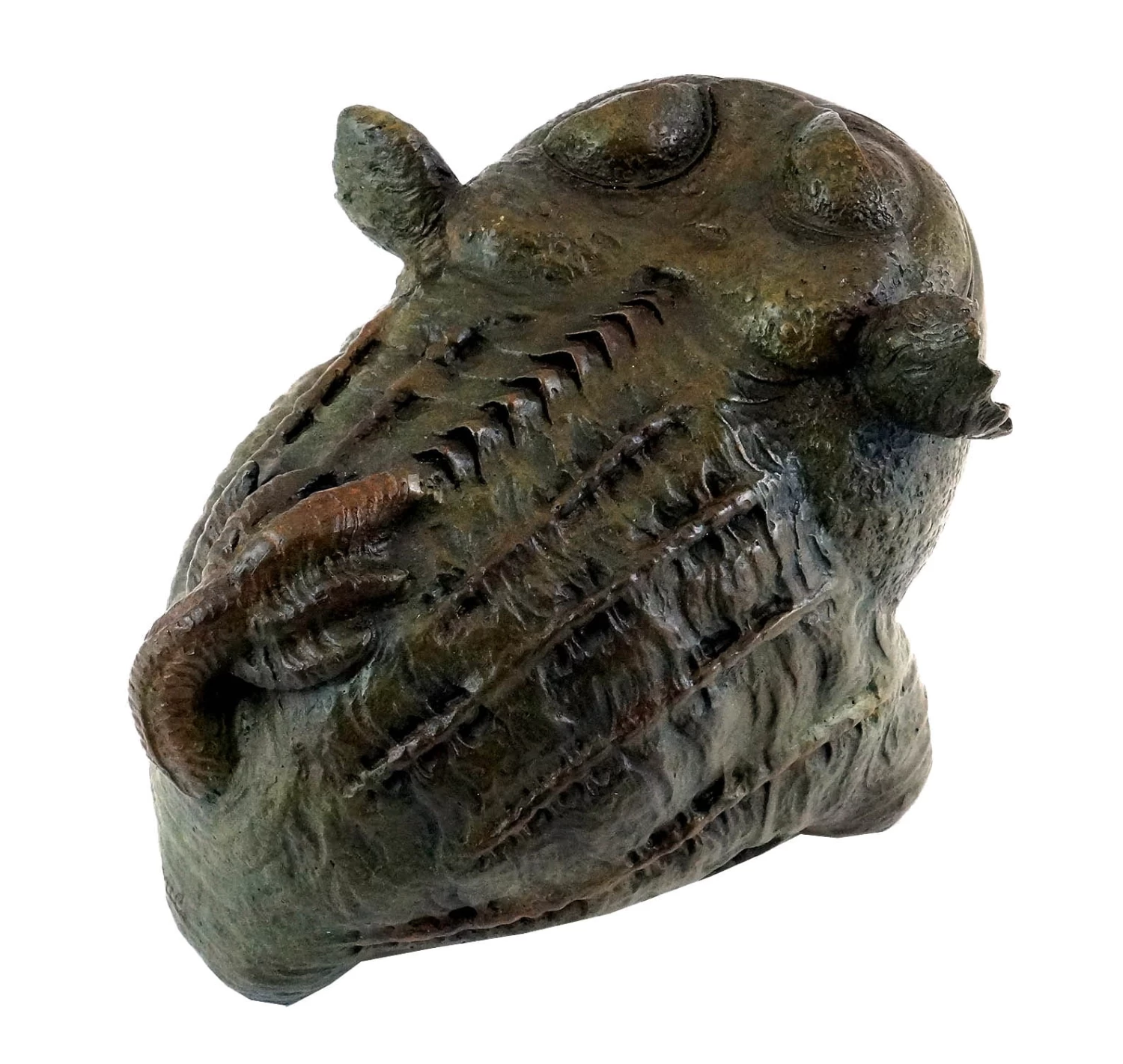 Funny Chinese Bronze Sculpture Frog - Toad - Signed By Milo 2 Funny Chinese Bronze Sculpture Frog - Toad - Signed By Milo - Image 2