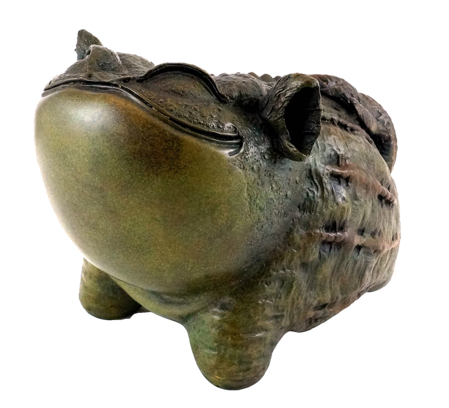 Funny Chinese Bronze Sculpture Frog - Toad - Signed By Milo 8 Funny Chinese Bronze Sculpture Frog - Toad - Signed By Milo - Image 8
