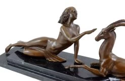 Female Nude With Gazelle - Art Deco Bronze - Marcel Bouraine -Salvador Dali Shop 712 359300bd46182b