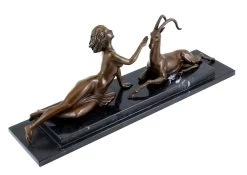 Female Nude With Gazelle - Art Deco Bronze - Marcel Bouraine -Salvador Dali Shop 712 659300bd4ae0f3