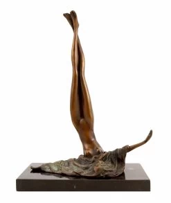 Erotic Female Nude - Bronze On Marble - Signed By J. Patoue