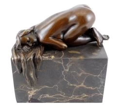 Sleeping Nude On Marble - Erotic Bronze - Signed By Milo