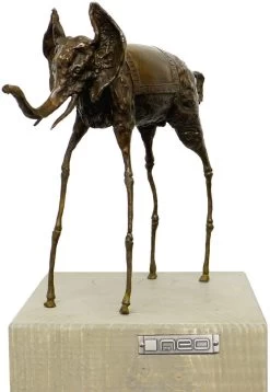 Surreal Modern Art Bronze Sculpture - Space Elephant - Salvador Dali