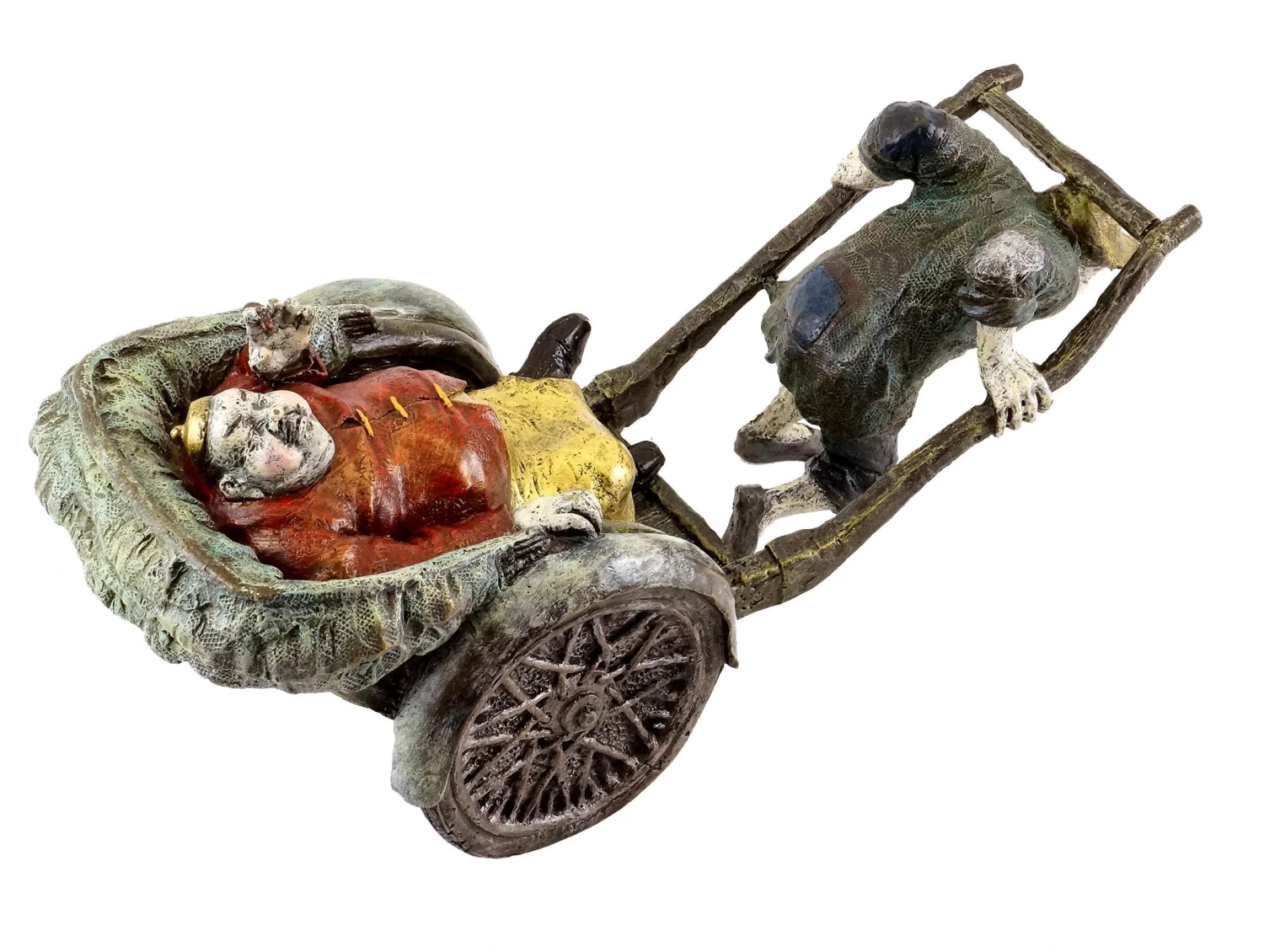 The Chinese Coachman - Hand-painted Bronze Figure - Milo 4 The Chinese Coachman - Hand-painted Bronze Figure - Milo - Image 4