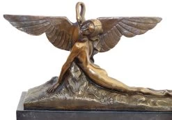 Art Deco Bronze Statue - Leda And Swan - A. Gennarelli