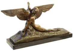 Art Deco Bronze Statue - Leda And Swan - A. Gennarelli -Salvador Dali Shop 72 459300a2d1b4fa