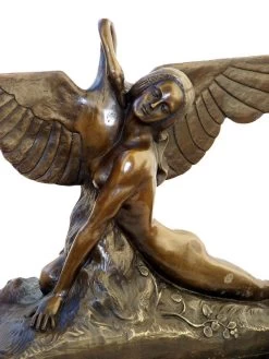 Art Deco Bronze Statue - Leda And Swan - A. Gennarelli -Salvador Dali Shop 72 559300a2f0e2dc