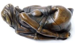 Erotic Bondage Bronze, Gagged Nude Woman, SM - Signed By Milo