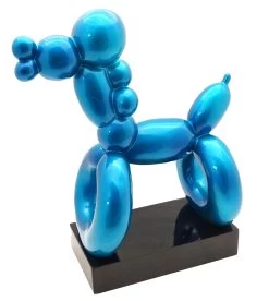 Blue Fiberglass Figure - Balloon Dog - Tribute To Jeff Koons