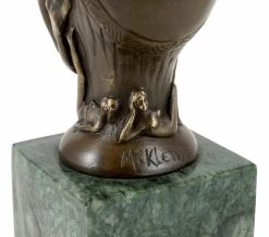 Bronze Figure - Head With Relief-like Female Nudes - M. Klein -Salvador Dali Shop 757 659300bf56f8a8