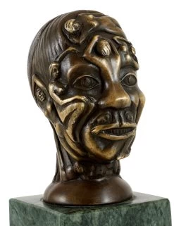 Bronze Figure - Head With Relief-like Female Nudes - M. Klein -Salvador Dali Shop 757 8