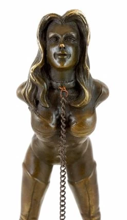 Erotic Bronze Figurine - Bondage Girl Marina - M. Nick