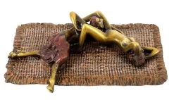 Erotic Bronze - Faun Satisfied Virgin - Real Bronze