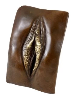 Bronze Relief - Vagina / Vulva - Sign. - M. Nick