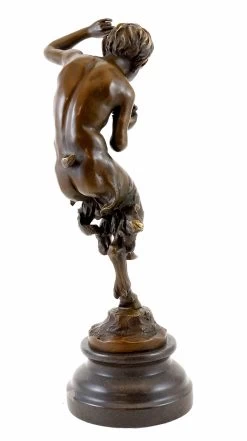 Bronze Figure - Dancing Satyr With Panpipe - Jules J. Labatut -Salvador Dali Shop 765 8