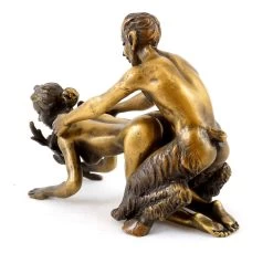 Bronze Figure - Faun Seduces A Maid - Bergmann-stamp - 2 Pieces -Salvador Dali Shop 766 359300bfb62d00