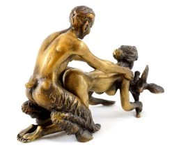 Bronze Figure - Faun Seduces A Maid - Bergmann-stamp - 2 Pieces -Salvador Dali Shop 766 459300bfb85344
