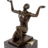 Bronze Sculpture - Kneeling Adonis - Signed - Milo