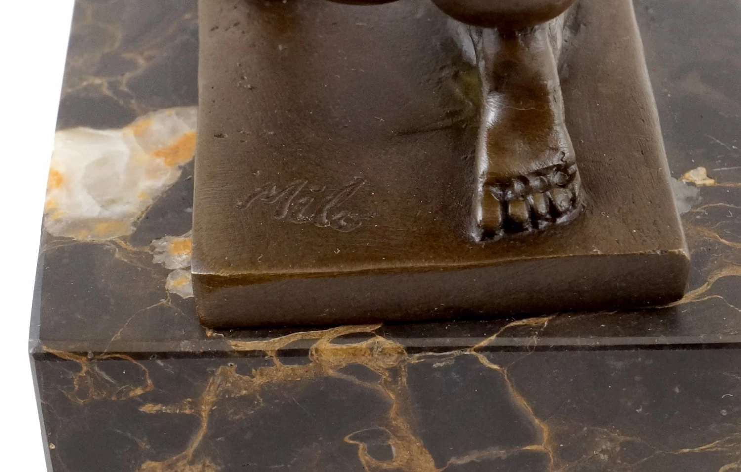 Bronze Sculpture - Kneeling Adonis - Signed - Milo 5 Bronze Sculpture - Kneeling Adonis - Signed - Milo - Image 5