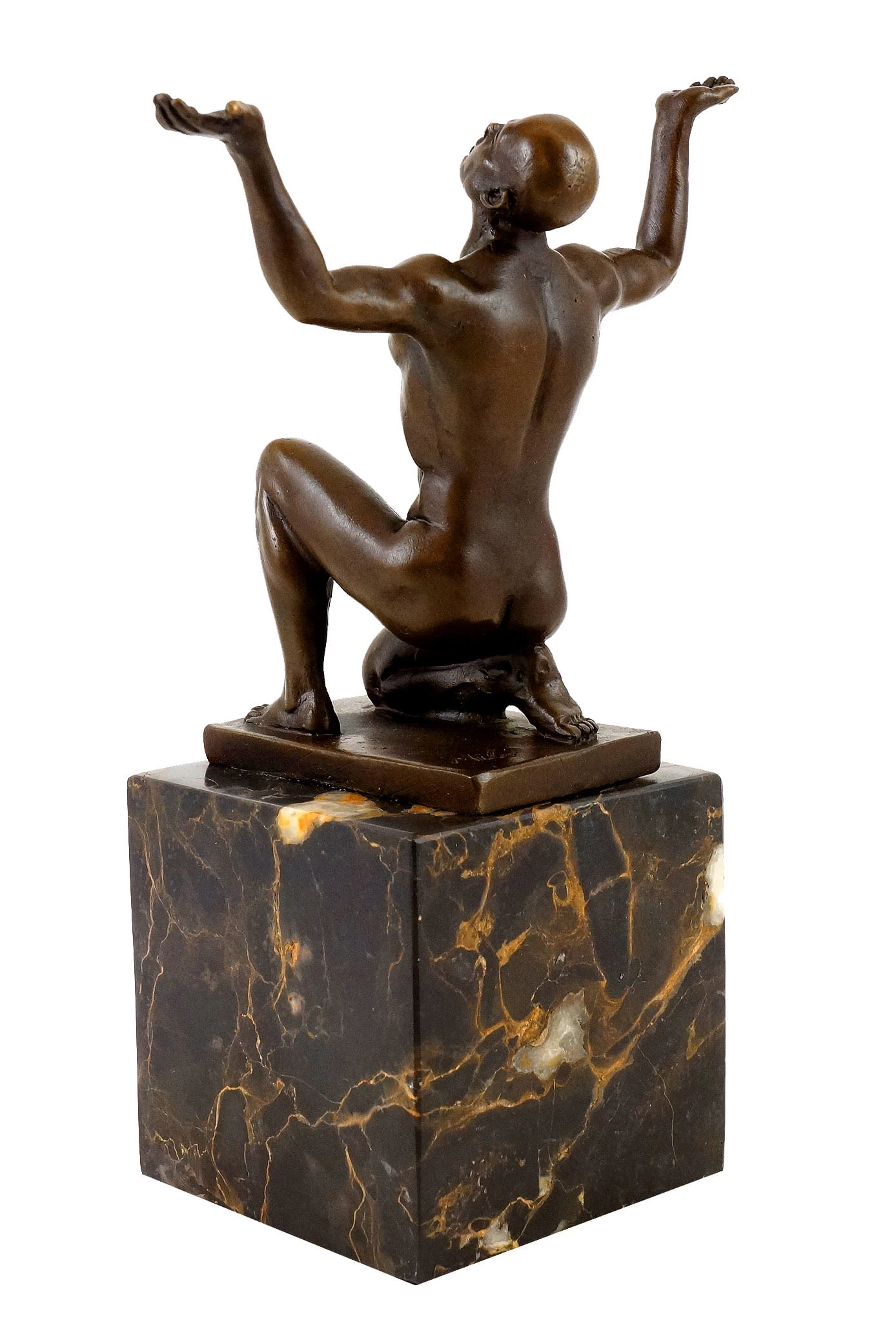Bronze Sculpture - Kneeling Adonis - Signed - Milo 6 Bronze Sculpture - Kneeling Adonis - Signed - Milo - Image 6