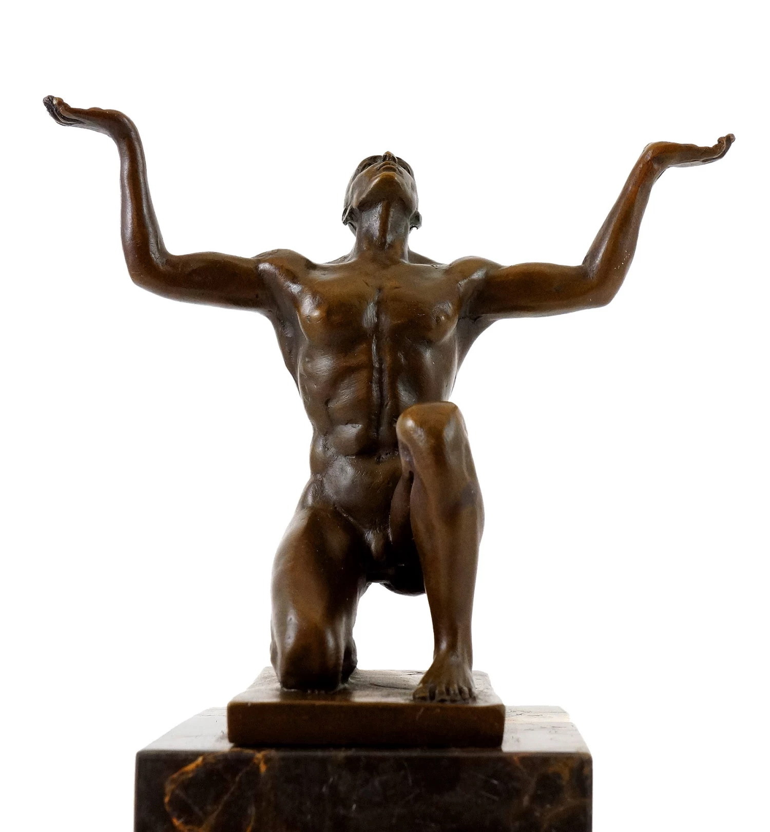 Bronze Sculpture - Kneeling Adonis - Signed - Milo 7 Bronze Sculpture - Kneeling Adonis - Signed - Milo - Image 7