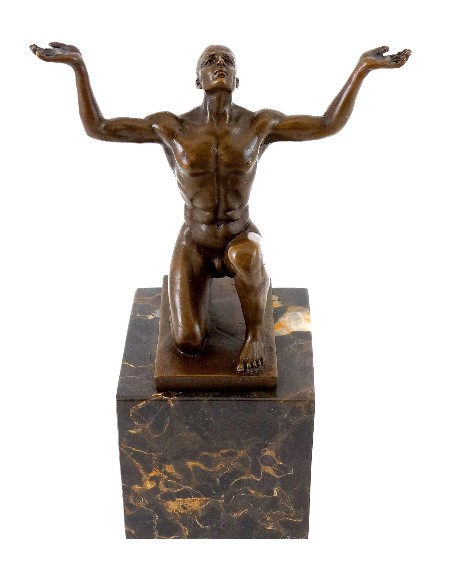 Bronze Sculpture - Kneeling Adonis - Signed - Milo 8 Bronze Sculpture - Kneeling Adonis - Signed - Milo - Image 8